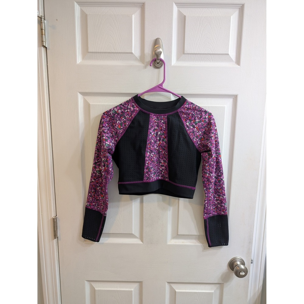 Lululemon Tidal Flow Paddle Top Cropped Long Sleeve Reversible Women's 16Wx15L